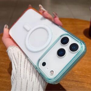 iPhone 17 Pro Max case - Clear and Blue/Orange (NWOT)